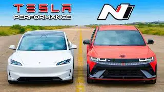 Nuevo Tesla Model 3 Performance vs Hyundai IONIQ 5 N: ARRANCONES