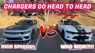 Dodge Charger SXT против Dodge Charger RT &mdash; уличные гонки
