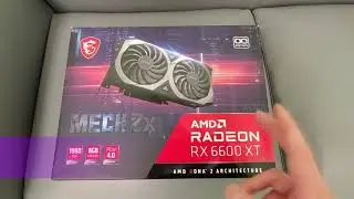 Unboxing MSI MECH AMD Radeon 6600XT 6600 XT OC edition