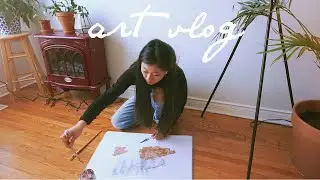 ART VLOG 🎨 alcohol inks & experimenting with abstract art