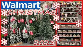WALMART CHRISTMAS BROWSE SHOP WITH ME! CHRISTMAS TREES AND DECOR 2023 OCTOBER FLORIDA