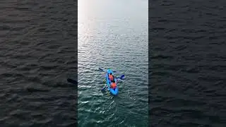 Peaceful Kayaks on a Lake | Relaxing Drone View