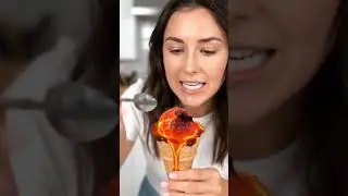 girl eating icecream made of lava #ai