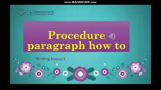 Procedure Writing- Grade 1, 2 & 3