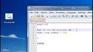 For loop in batch cmd