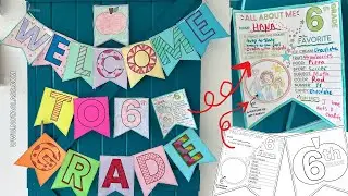 Back to School All About Me Bulletin Board Banner Activity |  Get to know you Craft