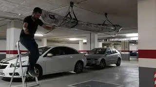 Sistema Poleas para subir kayak al techo