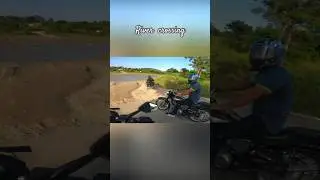 River Crossing || Adventure || Bike river crossing || #youtubeshorts  #travel11