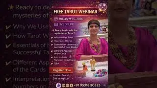 FREE LIVE Tarot Webinar for Beginners | Learn Tarot from Basics #FreeWebinar#LearnTarot#TarotReading