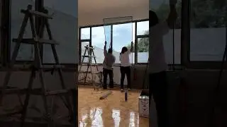 Large Glass window installation process #shorts