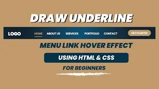 Draw Underline Link Hover Effect Using Html and CSS | CSS Menu Hover Effect