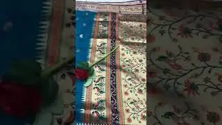 Beautiful soft Kanchi Paithani  saree with mango butties with gold  zari weaving  All over the saree