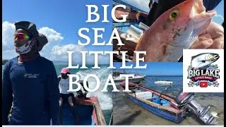 Big Sea - Little Boat! Jamaica small boat commercial fishing in the Caribbean with some locals!