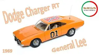 1969 Dodge Charger RT - General Lee, Dukes of Hazzard, MPC No. Q-13058 1:16 Scale Model Kit Build