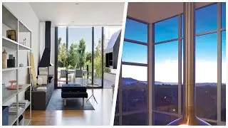75 Living Space With A Hanging Fireplace And A Metal Fireplace Design Ideas You'll Love 🔴