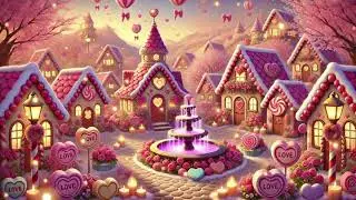 Valentine&rsquo;s Day Conversation Heart Village 💕 Calming Background Music to Work, Study or Relax