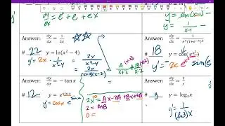 BC WSC Derv of log and exp #22-24
