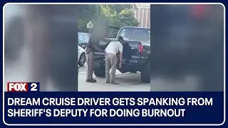 Dream Cruise driver gets spanking from sheriff's deputy for doing burnout