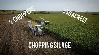 Chopping 350 acres of corn Silage with Claas choppers