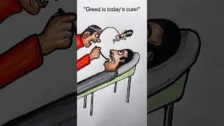 &ldquo;Psychology of Greed: The Mouth Opens Only When Tempted&rdquo; #shortsfeed #shorts #art #drawing