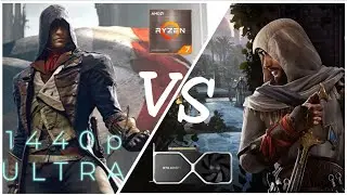 AC UNTY vs AC Mirage ULTRA settings RTX 4060ti RAW 1440p gameplay comparison (see description)
