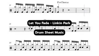 Let You Fade - Linkin Park #drum #drums #drumsheet #letyoufade #linkinpark #drumnotes