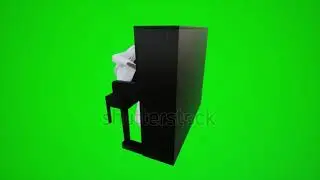3d green screen an Arab male singer playing the piano in Dubai cafes from three angles chroma key