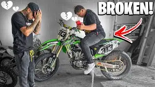 LITTLE BROTHER BROKE HIS NEW KX450F AFTER 1 WEEK  ! | BRAAP VLOGS