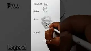 How to draw letter D ❤️🔥😱#drawing #youtubeshorts #shorts #viral #trending #&lrm;@ArtwithBir_9