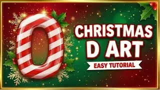 Christmas Candy Style Letter G 🎄 | Easy 3D Alphabet Drawing Tutorial 