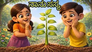 ನಾನು ಸಸ್ಯ | Parts of a Plant in Kannada | Kids Learning Song | Kannada Rhymes | #kannada #kidssongs