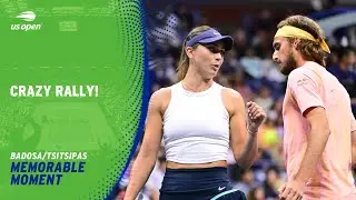Badosa/Tsitsipas Win Incredible Doubles Point! | 2024 US Open