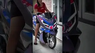 Modifikasi Honda PCX ring 17 ganteng 😱🔥 #modification #bengkelmodifikasimotordanlas