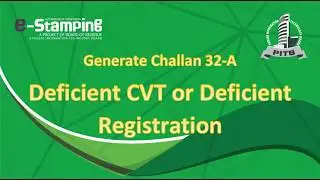 Deficient Registration or CVT (For Old stamps)