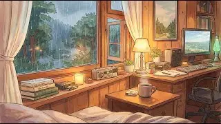 Rain & Thunder on the Window | Cozy Room Ambience for Quiet Hours