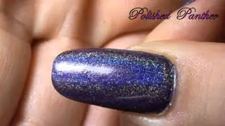 NailNation Grape Escape non-graying holo topcoat vs. Spectraflair 35 Holographic topcoat