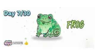 Cute Frog Drawing 🐸 | Easy Watercolor Cartoon | Satisfying Art 