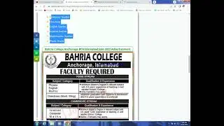 Bahria College Anchorage BCA Islamabad Jobs 2022  www bca edu pk