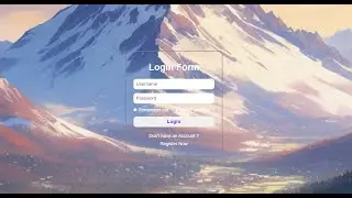 for beginners create a login form with only html css
