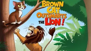 The Cat and the Lion | Moral Story for Kids | Smart Cat Outsmarts Lion | RB Kidz Story