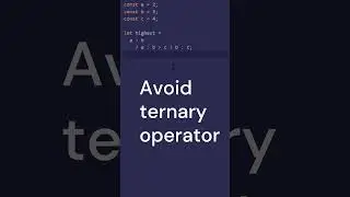 Avoid nested ternary operator | JS best practise 