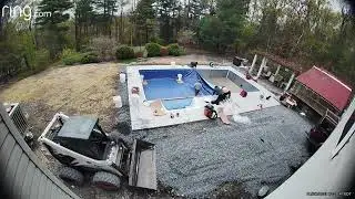 In ground pool installation time lapse