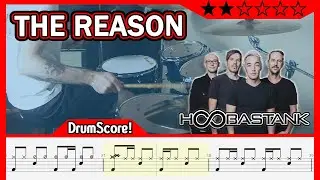 The Reason - Hoobastank | Play-Along Drum Cover with Sheet Music | Drum Score