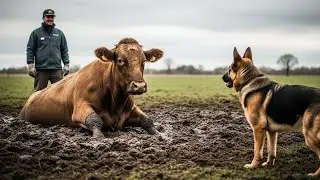The Cow Was Sinking - This Dog calls for rescue