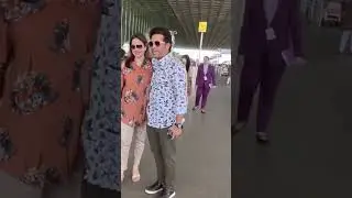 Sachin Tendulkar And Anjali Tendulkar Spotted At Airport
