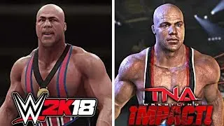 WWE 2K18 VS TNA IMPACT! | KURT ANGLE COMPILATION | #WWEVSTNA