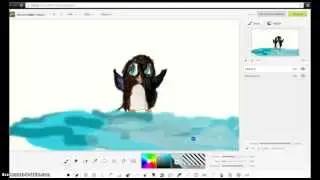 Selenee's drawtime@candycane fest~ Perky Penguin
