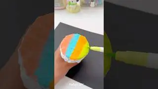 Beautiful rainbow Bubble #diy #craft #rafiasdiy #youtubeshorts #shorts