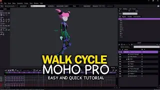 Master the Walk Cycle in MOHO PRO: Easy and Quick Tutorial 🔥#mohopro #animation #mohoanimation