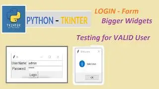 Login form using Python tkinter